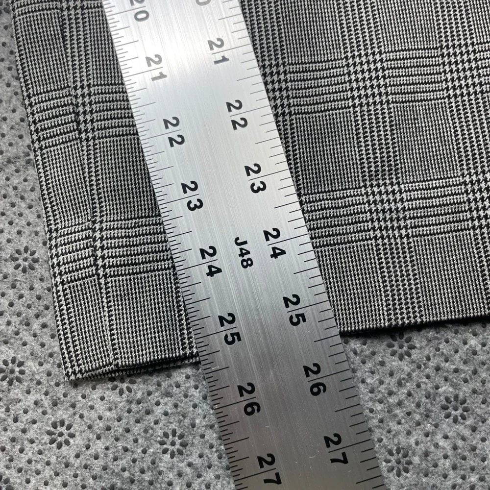 Vintage Polo Ralph Lauren Mens 33x25 Glen Plaid Wool Blend Trousers Grey Check